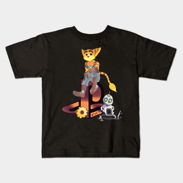 ratchet and clank ps5 Kids T-Shirt by ChibiLevi